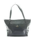 ペブルド レザー ポケット トートバッグ ハンド 紺 ネイビー /SS ■OS