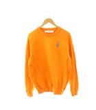 オフホワイト OFF WHITE トレーナー スウェット 長袖 クルーネック バックプリント ロゴ S オレンジ /BB