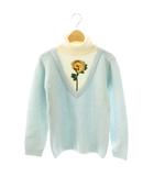 グッチ GUCCI タートルネックニット セーター 長袖 ウール 10 アイボリー ライトブルー /NR ■OS