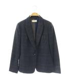 ツイードテーラードジャケット 総裏地 42 ブラウンカーキ ネイビー /DO ■OS
