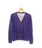 ポールスミス PAUL SMITH コットン カーディガン ニット 長袖 M 紫 /NR ■OS