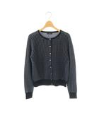 ポールスミス ブラック Paul Smith BLACK チェック ウール混 カーディガン ニット M ネイビー ライトブルー /ES ■OS