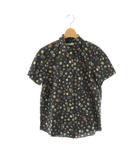 ピーエスポールスミス PS Paul Smith 総柄 コットン 半袖シャツ 38 ダークグレー /HK ■OS