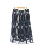 プランテーション plantation リネン混スカート ロング フレア M マルチカラー /DO ■OS