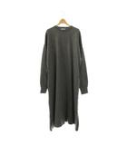 フリークスストア FREAKS STORE 25AW フレア マキシ カラー ニット ワンピース 長袖 ロング M グレー /NR ■OS