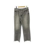 アッパーハイツ upper hights THE H-RISE MALLORY デニムパンツ ジーンズ ダメージ加工 25 グレー /HK ■OS