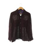 ニードルス ニードルズ Needles NS209 ドット柄オープンカラーシャツ 長袖 S パープル ブラック /HK ■OS ■SH