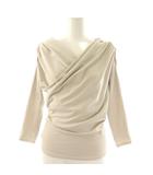 ハーリップトゥ Her lip to 25AW Asymmetric Cotton-blend Jersey Top カットソー アシンメトリー S ベージュ /DF ■OS ■SH