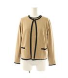 マーリエパーエフデ Maglie par ef-de 配色ラインニット カーディガン セット アンサンブル 9 ベージュ /HK ■OS