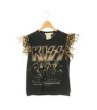 アリスオリビア alice + olivia KISS レオパードTシャツ カットソー XS ブラック /DF ■OS