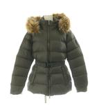 ポロ ラルフローレン POLO RALPH LAUREN ダウンジャケット ナイロン フード フェイクファー レザーパッチ ベルト付き M グレー 211872288002 /MI ■OS