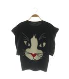 マークジェイコブス MARC JACOBS 24年製 THE CAT SWEATER カシミアニット セーター 五分袖 XS ブラック /MY ■OS