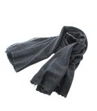 ヤエカ YAECA コンテンポ CONTEMPO ストール マフラー カシミヤ ダークグレー フリンジ タッセル ラインデザイン /RI ■OS