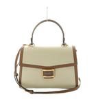 ケイトスペード KATE SPADE ケイティカラーブロックミディアム 2WAYバッグ ハンドバッグ ショルダーバッグ レザー バイカラー 白 ベージュ K8862 /MI ■OS