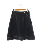 ブルーレーベルクレストブリッジ BLUE LABEL CRESTBRIDGE デニムスカート フレアスカート 38 ブラック /ES ■OS