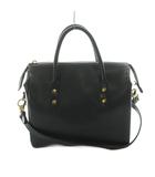 イルビゾンテ IL BISONTE 2WAY ミニボストンバッグ ショルダーバッグ レザー 黒 /MI ■OS