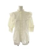 スナイデル SNIDEL タグ付き フリルスタンドカラーブラウス シャツ F 白 ホワイト /SS ■OS