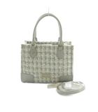 サマンサタバサ Samantha Thavasa 2WAY ファンシーツイード スクエアハンドバッグ ショルダーバッグ グレー /MI ■OS ■SH