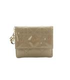 レディ ディオール ロータス ウォレット 財布 三つ折り 小銭入れ ベージュ /MI ■OS ■OH ■S