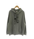 セリーヌ CELINE OVERSIZED ZIP HOODIE ニットフーディ ジャケット パーカー ジップアップ カシミヤ ウール混 M グレー 2A77O373N /NR ■OS ■SH