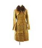 クレージュ courreges ウールモヘヤ混フォックスファー装飾コート アウター ロング 9AR マルチカラー /DO ■OS