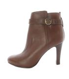 トリーバーチ TORY BURCH レザー ショートブーツ レザー 6M 茶色 ブラウン /SR