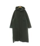 MELTON HOODED WORK COAT ウールメルトンフーデッドワークコート ロング丈 ワンカラー 1 チャコールグレー 222-17357 /BB