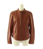 アーバンリサーチ ドアーズ URBAN RESEARCH DOORS ラムレザーシングルライダースジャケット ブルゾン 38 ブラウン /ES ■OS