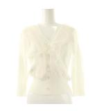 スナイデル SNIDEL Sustainable チュールドッキングニットトップス セーター F ホワイト アイボリー /ES ■OS