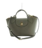 ロンシャン LONGCHAMP エピュレ 2WAY ハンドバッグ ショルダーバッグ レザー フラップ グレージュ /MI ■OS