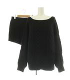 スナイデル SNIDEL ケーブルニットトップス セーター ニットショートパンツ セットアップ ONE ブラック /MY ■OS ■SH