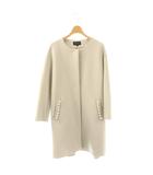 クイーンズコート QUEENS COURT ノーカラーパールコート アウター 1 グレージュ /NR ■OS