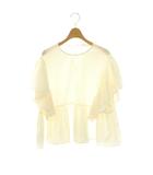 ヨリ yori 24SS バックリボンサテンブラウス 半袖 プルオーバー F オフホワイト /NR ■OS