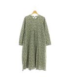 グランマママドーター GRANDMA MAMA DAUGHTER ペイズリー柄 スキッパーシャツ ワンピース ロング 0 ミント /HK ■OS