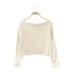 24AW フェザーライクドッキングスウェット プルオーバー 長袖 F アイボリー /HK ■OS