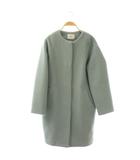 イエナ IENA ラムウールノーカラーコート アウター ロング 38 グリーングレー /DO ■OS