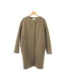 イエナ IENA ラムウールノーカラーコート M グレー ベージュ /OK ■OS