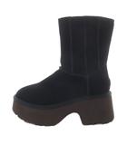 アグ オーストラリア UGG australia Twin Seam New Heights ショートブーツ 厚底 23cm 黒 ブラック /SR