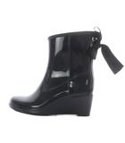 オリエンタルトラフィック ORIENTAL TRAFFIC リボン レインブーツ 長靴 M 黒 ブラック /SR