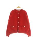 フリークスストア FREAKS STORE 金ボタン ニット カーディガン F レッド /MY ■OS