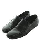 プラダ PRADA ブラッシュドレザーローファー モカシン 牛革 6 25.0cm 黒 2DE075 /MI ■OS ■SH