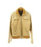 ジョルジオブラット GIORGIO BRATO レザージャケット アウター ジップアップ ライトベージュ /CX ■OS
