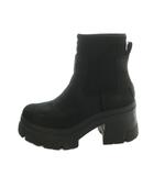 アグ オーストラリア UGG australia BROOKLYN CHELSEA ショートブーツ チャンキーヒール ニット US6 23.0cm 黒 1148730 /MI ■OS