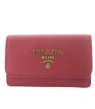プラダ PRADA キーケース 4連 レザー キーリング付き ピンク 1PG004 /YO6 ■OH