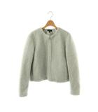 セオリー Theory JERSEY FLEECE EASY FLEECE ZIP ボアフリースジャケット ノーカラー S ライトブルー /MI ■OS