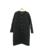 トラディショナルウェザーウェア Traditional Weatherwear ARKLEY ロング コート ノーカラー キルティング 中綿 34 濃紺 /MI ■OS