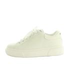 プラダ PRADA スニーカー シューズ レザー 36 23.0cm 白 1E621M /MI ■OS