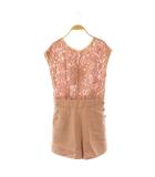 デイシー deicy レースドッキングコンビネゾン オールインワン S ピンク レース切替 フレンチスリーブ 半袖 ショート丈 /OK ■OS ■SH