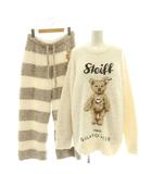 ジェラートピケ gelato pique 24AW Steiff セットアップ ジェラートJamesジャガードプルオーバー ジェラートメランジ2ボーダーロングパンツ ルームウエア ONE クリーム ブラウン /MY ■OS