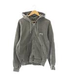 ステューシー STUSSY SMOOTH STOCK ZIP HOODIE PIGMENT DYED スムースストックジップフーディーピグメントダイ パーカー スウェット ロゴ ワンポイント M グレー 1975021 /BB